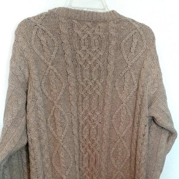 Vintage High Sierra Cable Knit Sweater | Size L | Light Brown - Picture 4 of 7